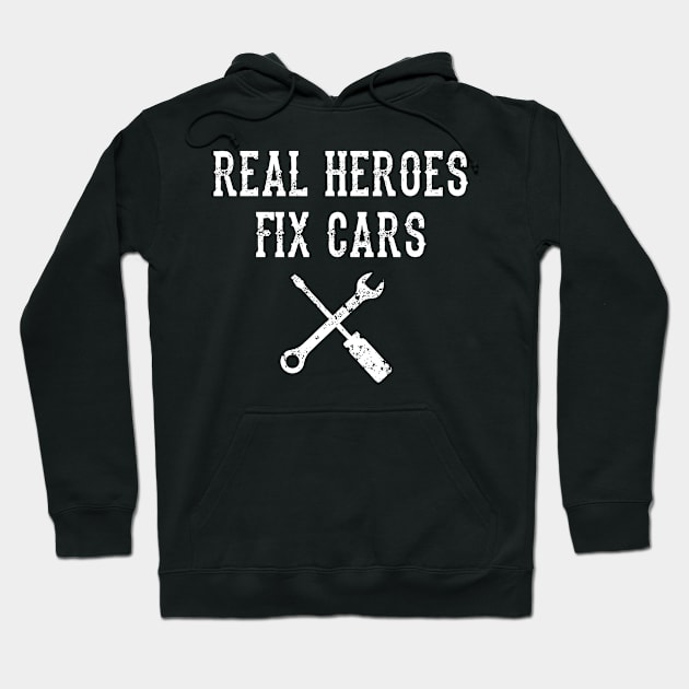 Mechanic Car Garag Phrase Hero Gift Idea Hoodie by PlimPlom